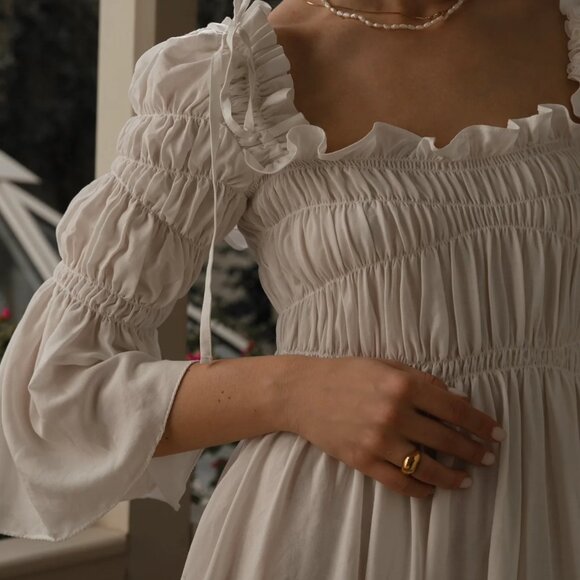 NWT Georgia Hardinge “Astra” Pleated Sculptural Dress – Size UK 4/US 0 - Picture 2 of 6